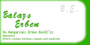 balazs erben business card